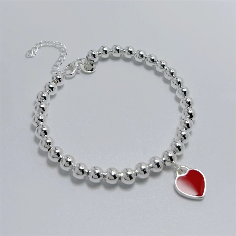 Please Return to 925 Beaded Real Silver Bracelet - Picture 5 of 16